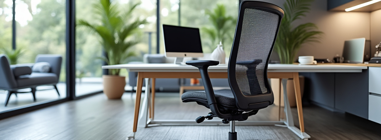 Ergonomischer Bürostuhl im modernen Homeoffice